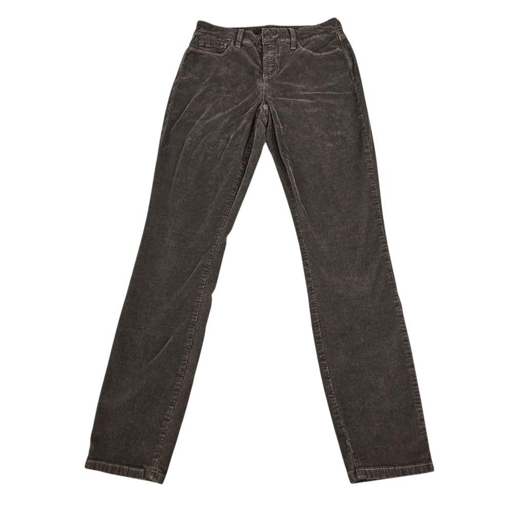 NYDJ Pants Womens Size 4 Alina Legging Lift‎ Tuck Stretch Brown Corduroy